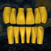 Anatomía digital Van Gogh - Vista frontal de biblioteca dental STL.