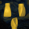 Detalle de anatomía dental Van Gogh - Diseño CAD con morfología realista.