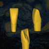 Prótesis digital CAD Van Gogh - Estructura anatómica detallada.