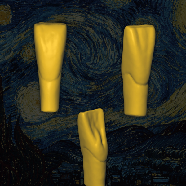 Archivo STL con estructura envejecida y texturizada - Old Van Gogh.
