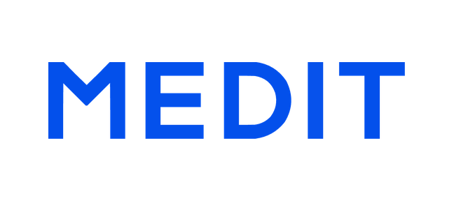 Medit 标志，兼容 Prodecad 的口内扫描仪品牌