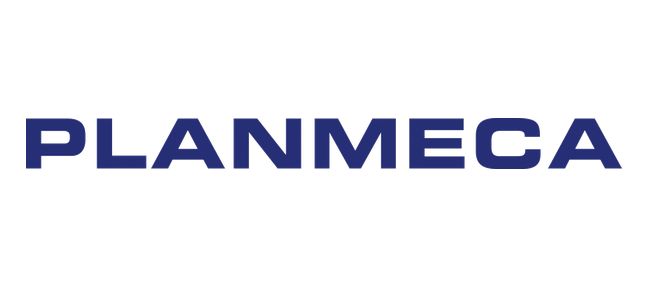 Planmeca 标志，设备和口内扫描仪制造商